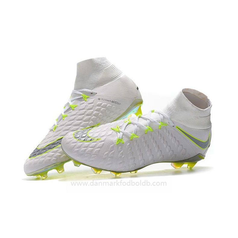 Nike Phantom Hypervenom Iii Elite Df FG Fodboldstøvler Herre – Hvid Grå